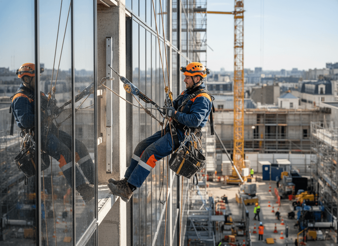 cordiste utilisant BatiQo