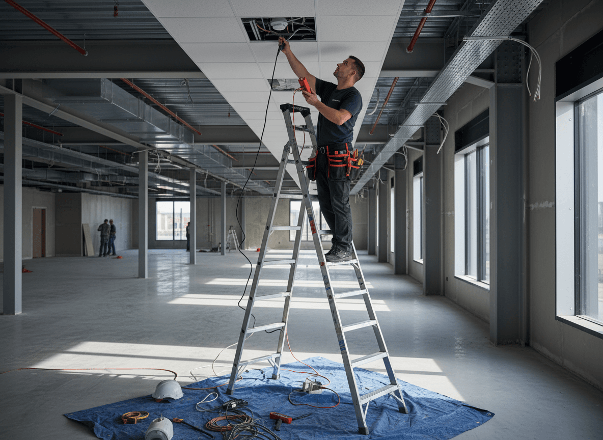 technicien SSI utilisant BatiQo