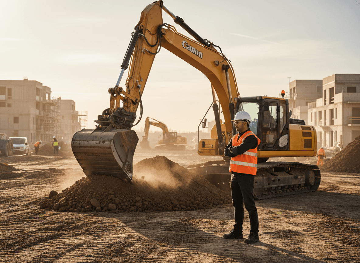 terrassier utilisant BatiQo